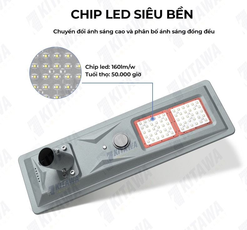 Đèn Năng Lượng Mặt Trời Liền Thể 300W Kitawa LT13300 - chip led