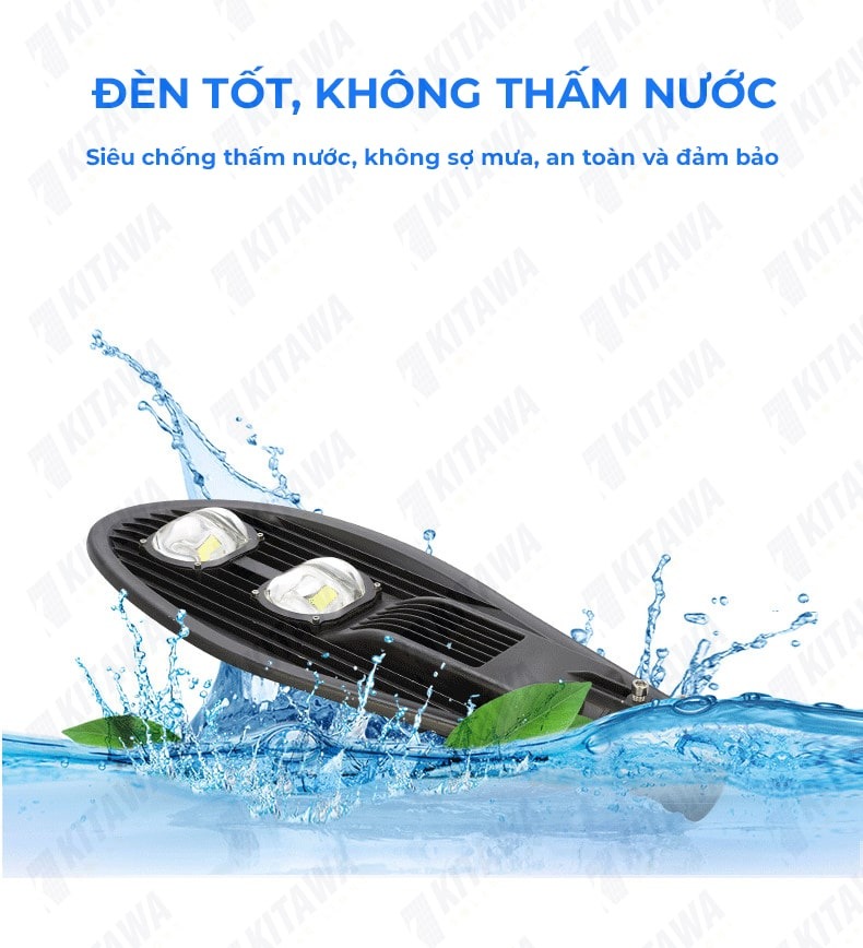 Đèn Đường Năng Lượng Mặt Trời 100W Kitawa CL1100, chống bụi nước