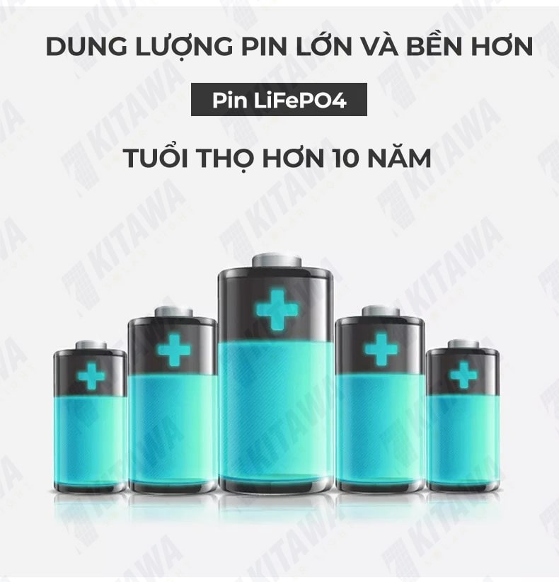 Đèn Pha Năng Lượng Mặt Trời 40W Kitawa DP140, IP65 - Pin Lưu Trữ