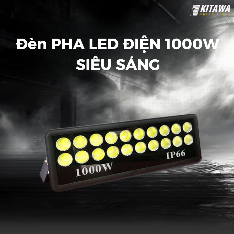 Đèn pha led 1000W AC.DP01.1000 Kitawa (Led COB 20 mắt)