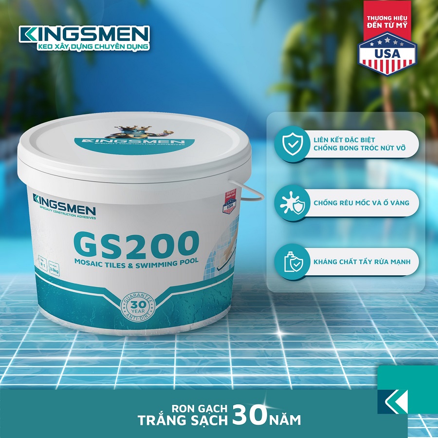 Kingsmen GS200 - Keo Chà Ron Chuyên Gạch Mosaic và Hồ Bơi