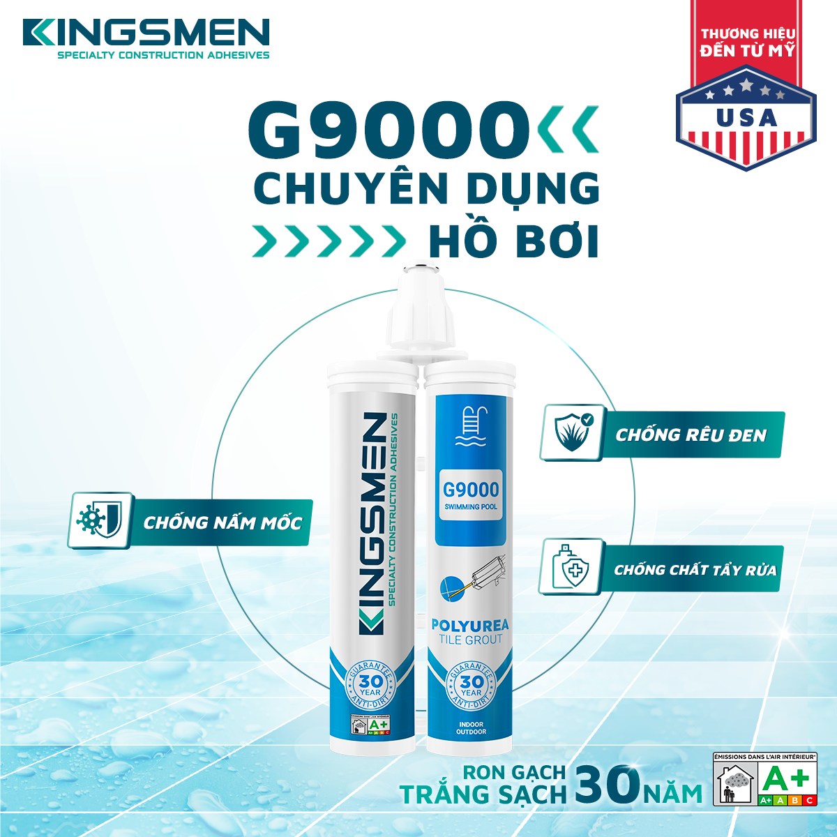 Keo Chà Ron Gạch Kingsmen G9000 Chuyên Dụng Hồ Bơi