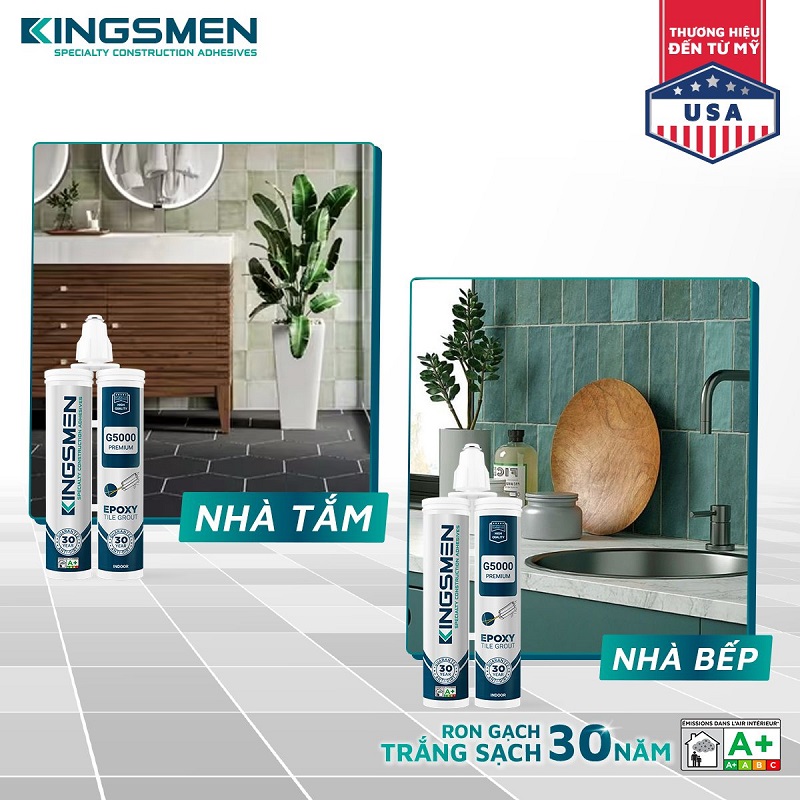 Keo chà ron Kingsmen chống thấm, chống bám bẩn G5000