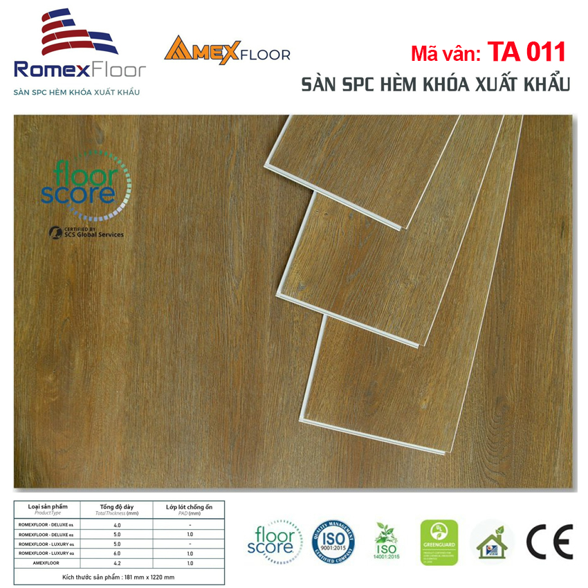 Sàn nhựa hèm khóa Romex Floor TA011