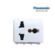 Ổ cắm đa năng có màn che màu trắng WEV1171SW-VN Dòng HALUMIE PANASONIC