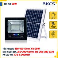 Đèn pha năng lượng mặt trời 60W TUVACO