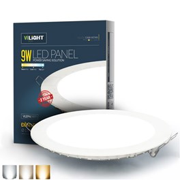 Đèn LED panel 9W âm trần tròn đổi màu khoét lỗ 125mm VLEPN09DM1 VI-LIGHT