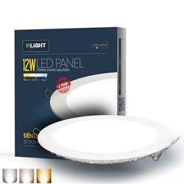 Đèn LED panel 12W âm trần tròn đổi màu khoét lỗ 150mm VLEPN12DM1 VI-LIGHT