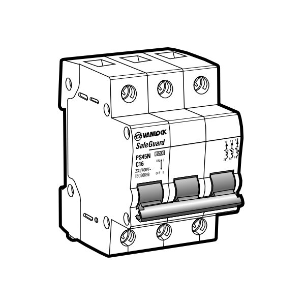 Cầu dao tự động 3 cực PS45N/C3063 63A